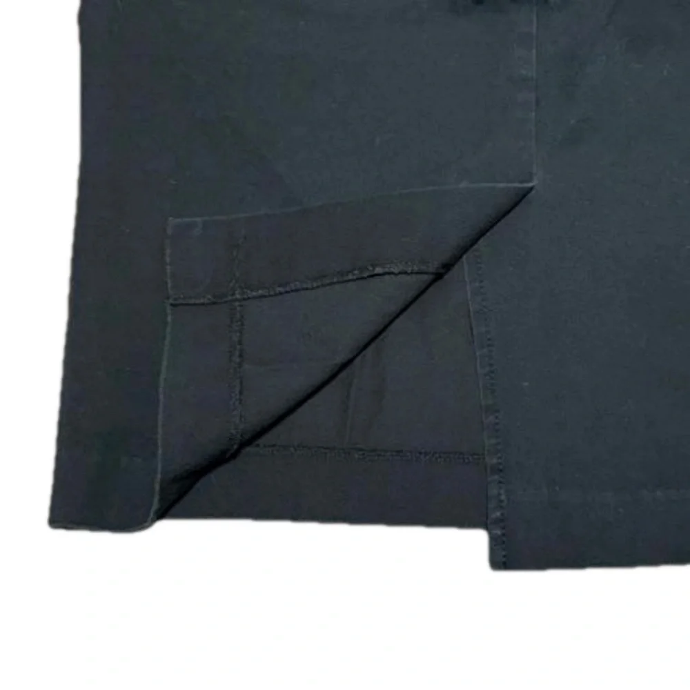 GAP Stretch Black Pencil Skirt Cotton Spandex Slit Pockets Women Size 8